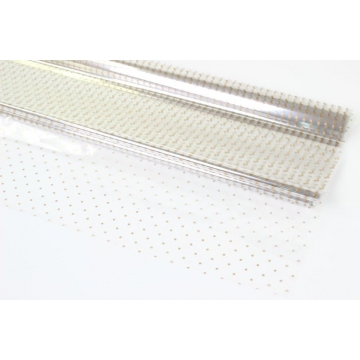 Celofánová arch s potiskem – zlatý puntík.