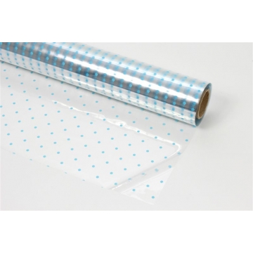 Celofánová role s potiskem  modrý puntík | WrapCo