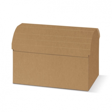 Dárková papírová krabička přírodní režný dekor | WrapCo
