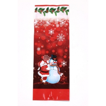 Vánoční celofánový sáček Santa a sněhulák | WrapCo