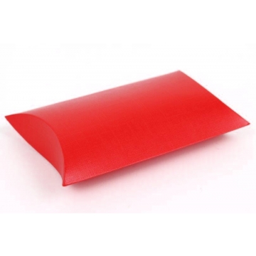 Dárková papírová krabička dekor červená látka | WrapCo