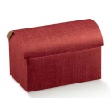 Dárková papírová krabička dekor bordó látka | WrapCo