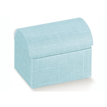 Dárková papírová krabička modrá se vzorem | WrapCo