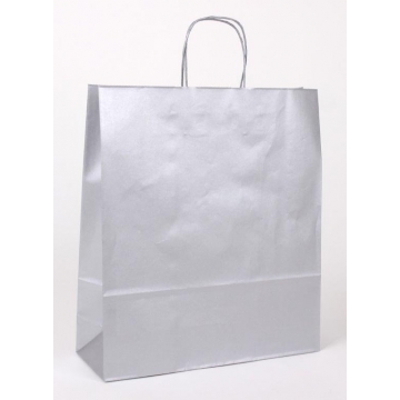 Dárková papírová taška stříbrná | WrapCo.