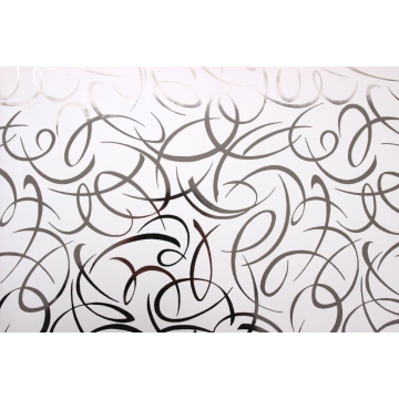 Dárkový balící papír bílý se stříbrným vzorem | WrapCo.