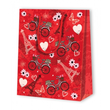 Dárková papírová taška červená | WrapCo