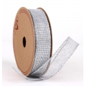 Stříbrná textilní stuha s drátkem | WrapCo.