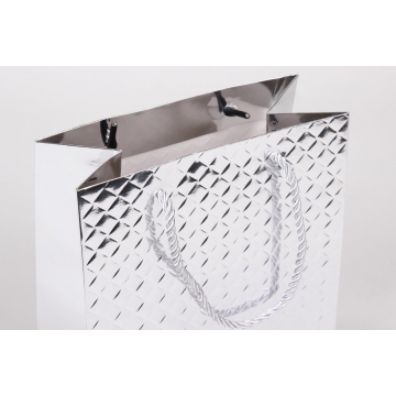 Stříbrná dárková taška metalová | WrapCo.