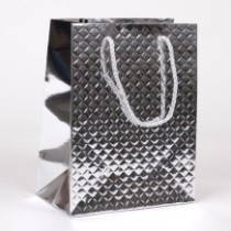 Stříbrná dárková taška metalová | WrapCo.