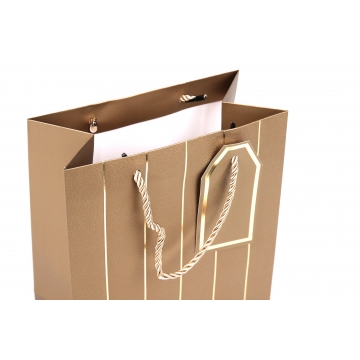 Zlatá dárková papírová taška  | WrapCo