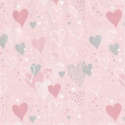 Dárkový balící papír růžový se srdíčky | WrapCo