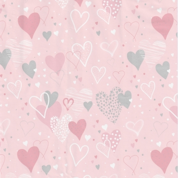 Dárkový balící papír růžový se srdíčky | WrapCo
