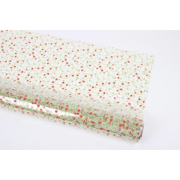 Celofán role s potiskem červené růžičky |WrapCo.