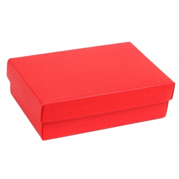 Červená papírová dárková krabička s víčkem | WrapCo