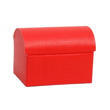 Dárková papírová krabička dekor červená látka | WrapCo.