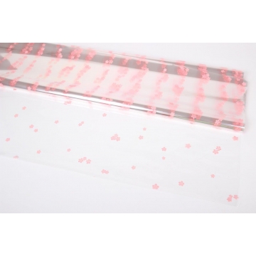 Celofánová arch s potiskem – růžové květy | WrapCo