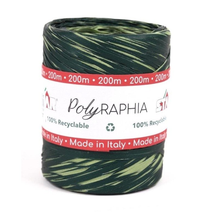 Stuha Raphia Duo zelená | WrapCo