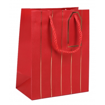 Dárková papírová taška lux červená | WrapCo