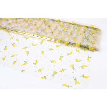 Celofán žlutá mimóza na bílém podkladu ' WrapCo