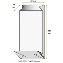 Sáček celofánový s křížovým dnem 6x4x22cm | WrapCo