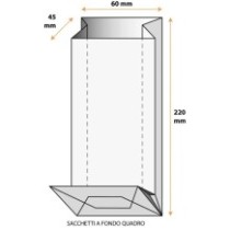 Sáček celofánový s křížovým dnem 6x4x22cm | WrapCo