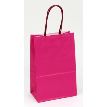 Dárková papírová taška malinová s pevným točeným ouškem | WrapCo