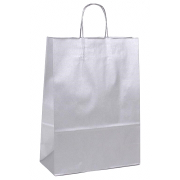 Dárková papírová taška stříbrná | WrapCo