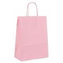 Dárková papírová taška růžová s pevným točeným ouškem | WrapCo