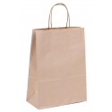 Dárková papírová taška přírodní s pevným točeným ouškem | WrapCo