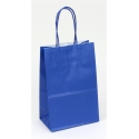 Dárková papírová taška modrá s pevným točeným ouškem | WrapCo