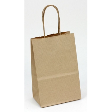 Dárková papírová taška přírodní s pevným točeným ouškem | WrapCo