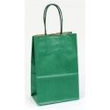 Dárková papírová taška tmavě zelená.