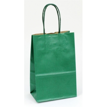 Dárková papírová taška tmavě zelená.