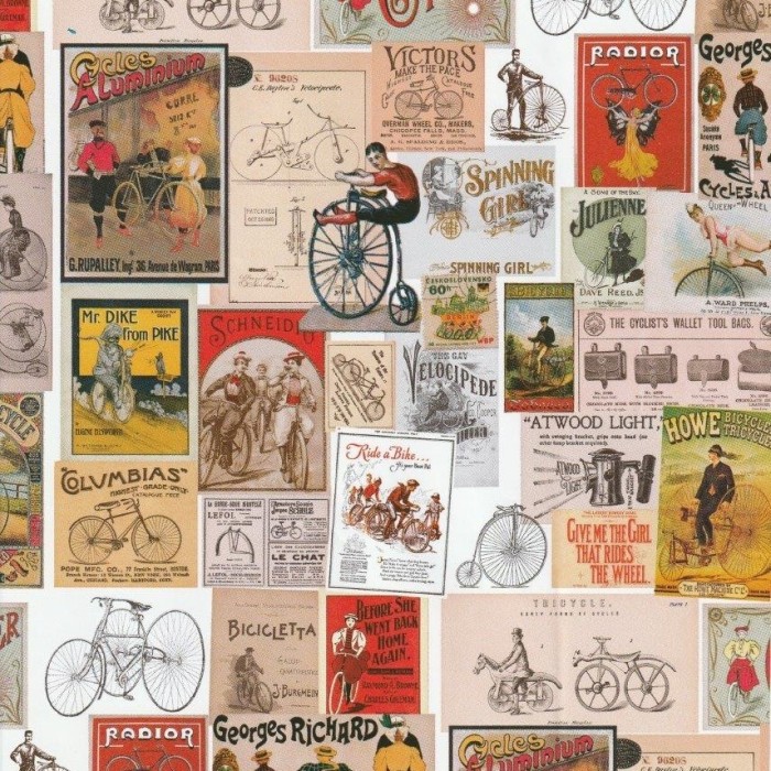 Dárkový balící papír retro cyklistika | WrapCo