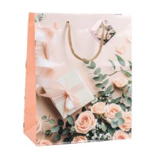 Dárková taška růžové růže | WrapCo