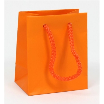 Dárková papírová taška oranžová.