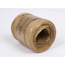 Stuha Raphia Duo kávová-zlatá | WrapCo